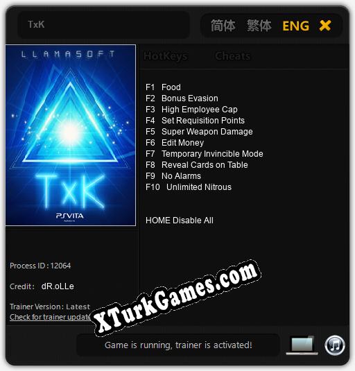 TxK: Trainer’ı (V1.0.37)