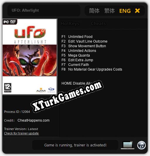İçin Trainer’ı Çıktı UFO: Afterlight [v1.0.2]