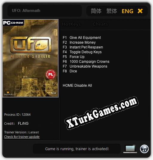 UFO: Aftermath: Trainer’ı (V1.0.34)
