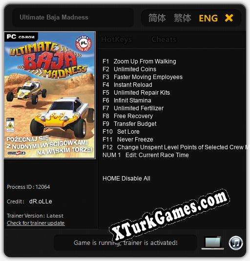 Ultimate Baja Madness: Trainer’ı (V1.0.83)