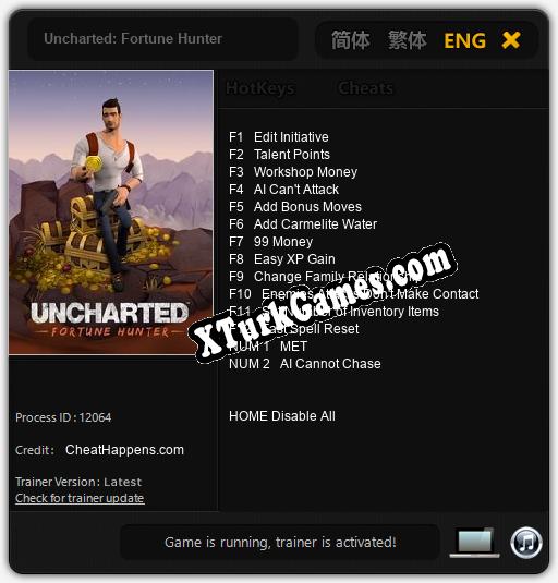 Uncharted: Fortune Hunter: Trainer’ı (V1.0.1)