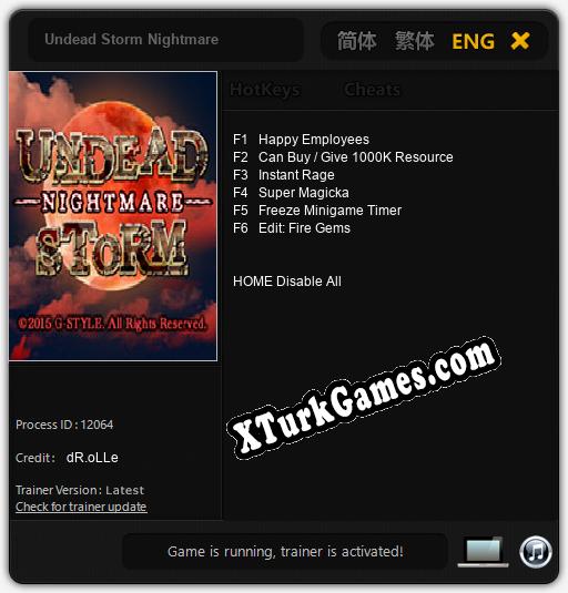 Undead Storm Nightmare: Trainer’ı (V1.0.51)