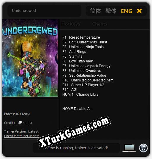 Undercrewed: Cheats, Trainer +13 [dR.oLLe]