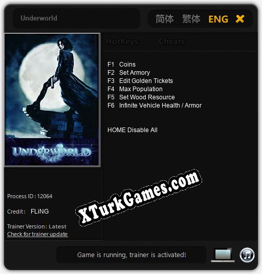 Underworld: Trainer +6 [v1.8]