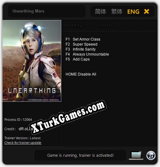 Unearthing Mars: Cheats, Trainer +5 [dR.oLLe]