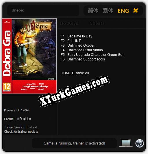 Unepic: Trainer +6 [v1.4]
