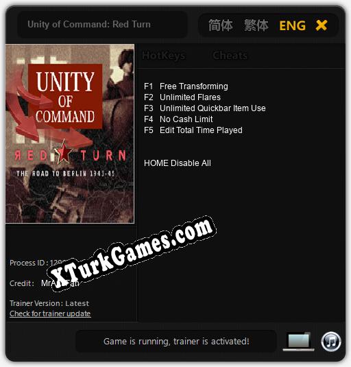 Unity of Command: Red Turn: Trainer +5 [v1.4]