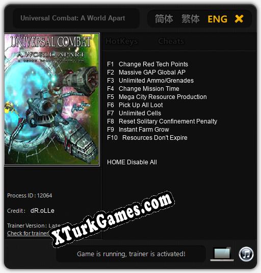 Universal Combat: A World Apart: Trainer’ı (V1.0.84)
