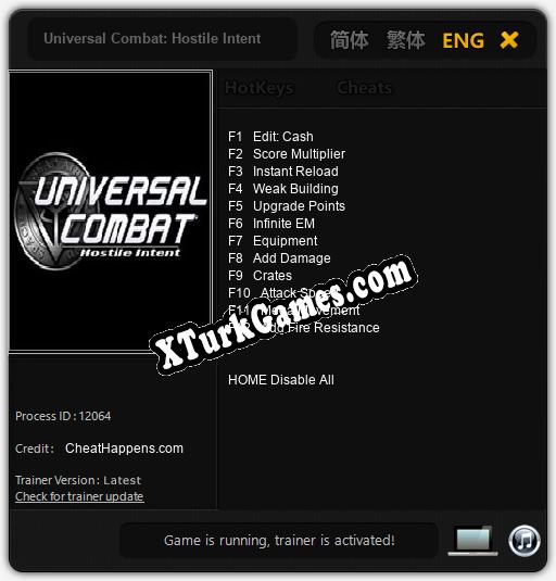 Universal Combat: Hostile Intent: Cheats, Trainer +12 [CheatHappens.com]