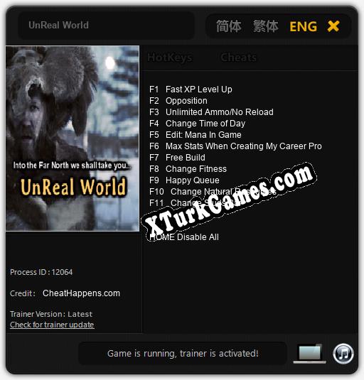 UnReal World: Trainer’ı (V1.0.96)