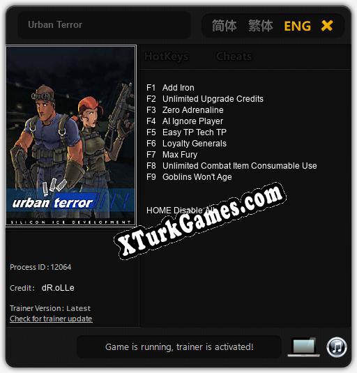 İçin Trainer’ı Çıktı Urban Terror [v1.0.6]