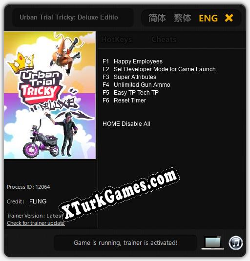 Urban Trial Tricky: Deluxe Edition: Trainer’ı (V1.0.2)