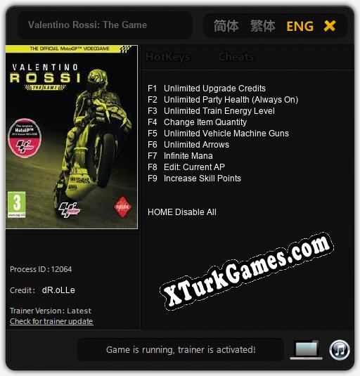 Valentino Rossi: The Game: Trainer’ı (V1.0.48)