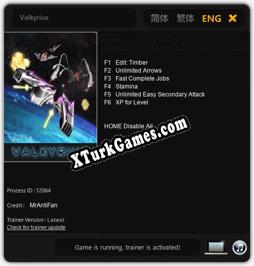 Valkyrius: Trainer’ı (V1.0.11)
