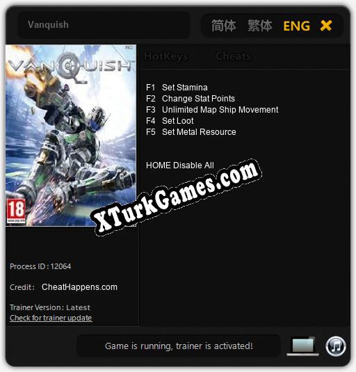 Vanquish: Cheats, Trainer +5 [CheatHappens.com]