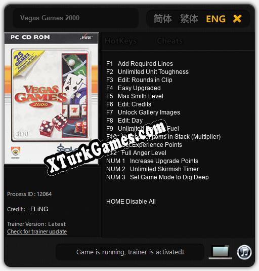 Vegas Games 2000: Trainer’ı (V1.0.50)