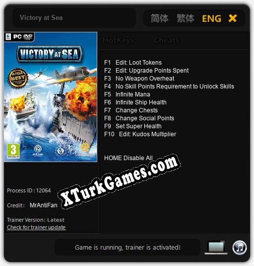 Victory at Sea: Cheats, Trainer +10 [MrAntiFan]
