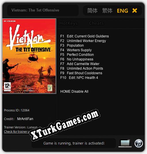 Vietnam: The Tet Offensive: Cheats, Trainer +10 [MrAntiFan]