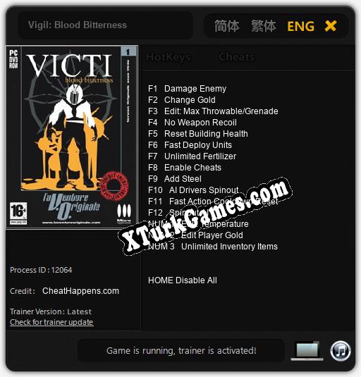 Vigil: Blood Bitterness: Cheats, Trainer +15 [CheatHappens.com]