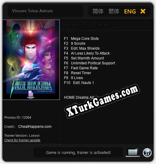 Vincere Totus Astrum: Cheats, Trainer +10 [CheatHappens.com]