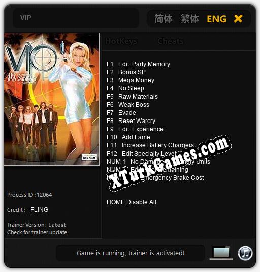 VIP: Cheats, Trainer +15 [FLiNG]