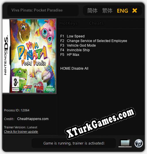 Viva Pinata: Pocket Paradise: Trainer’ı (V1.0.49)