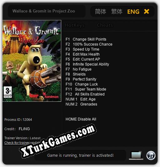 Wallace & Gromit in Project Zoo: Cheats, Trainer +14 [FLiNG]