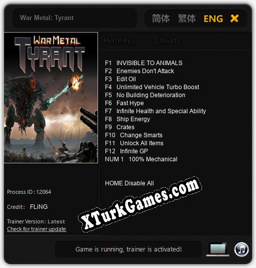 War Metal: Tyrant: Cheats, Trainer +13 [FLiNG]