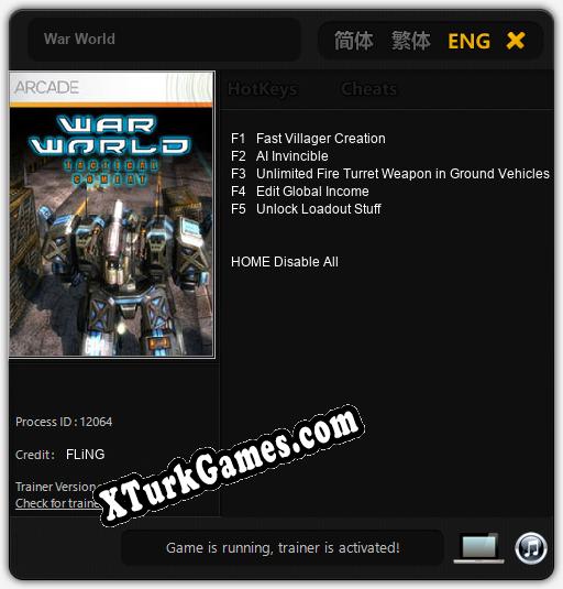 War World: Trainer +5 [v1.4]