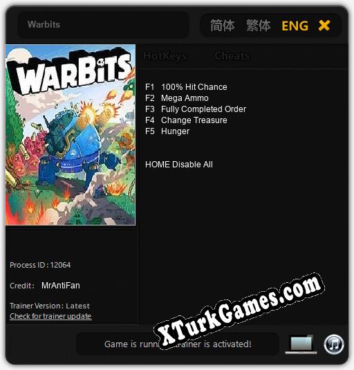 İçin Trainer’ı Çıktı Warbits [v1.0.4]