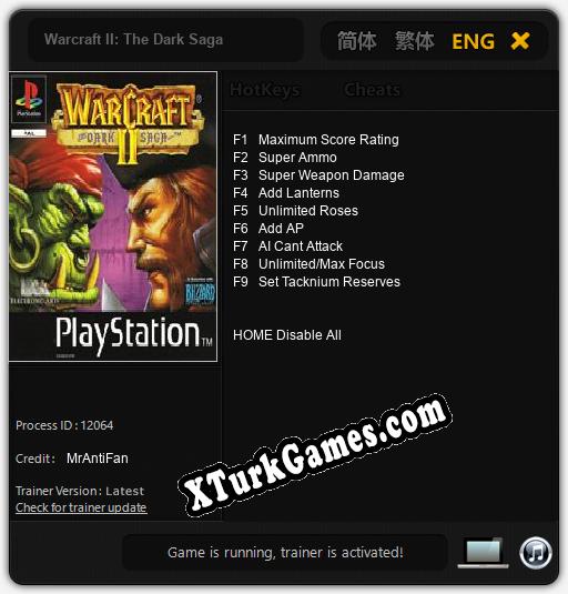 Warcraft II: The Dark Saga: Cheats, Trainer +9 [MrAntiFan]