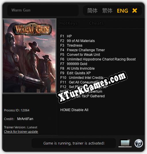 Warm Gun: Cheats, Trainer +14 [MrAntiFan]