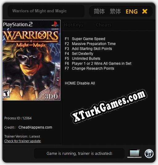 Warriors of Might and Magic: Cheats, Trainer +7 [CheatHappens.com]