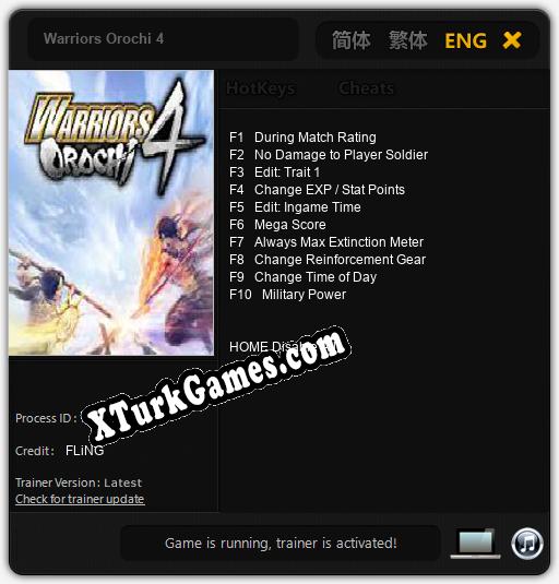 Warriors Orochi 4: Trainer’ı (V1.0.47)
