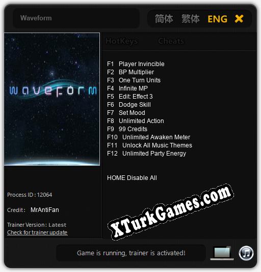 Waveform: Cheats, Trainer +12 [MrAntiFan]