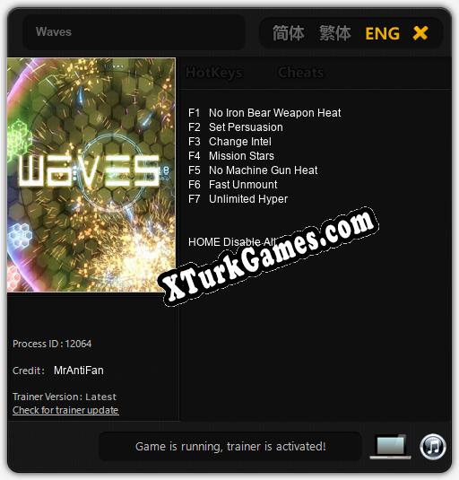 Waves: Cheats, Trainer +7 [MrAntiFan]