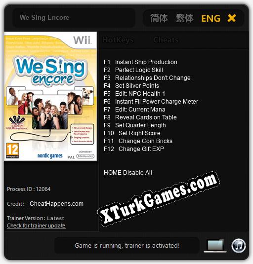 We Sing Encore: Trainer’ı (V1.0.58)