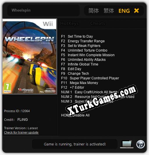 Wheelspin: Trainer +15 [v1.7]