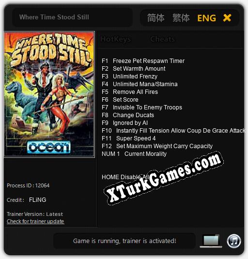 İçin Trainer’ı Çıktı Where Time Stood Still [v1.0.4]