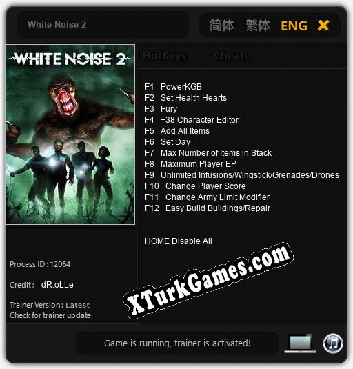 White Noise 2: Trainer +12 [v1.4]