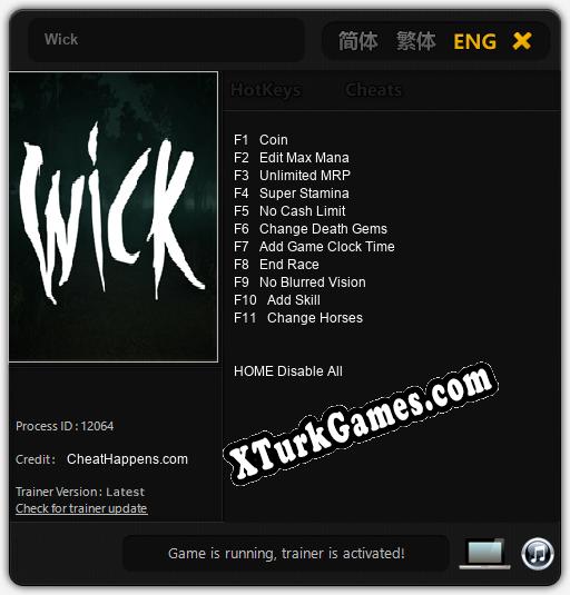 İçin Trainer’ı Çıktı Wick [v1.0.7]