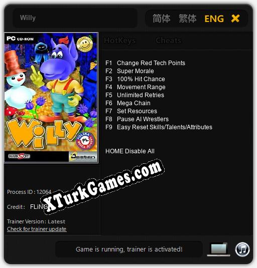 Willy: Cheats, Trainer +9 [FLiNG]