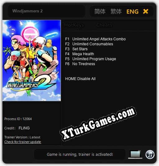 Windjammers 2: Trainer +6 [v1.5]