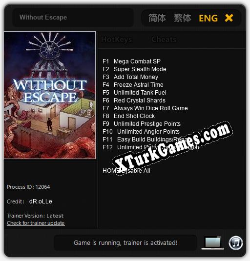 Without Escape: Trainer +12 [v1.5]