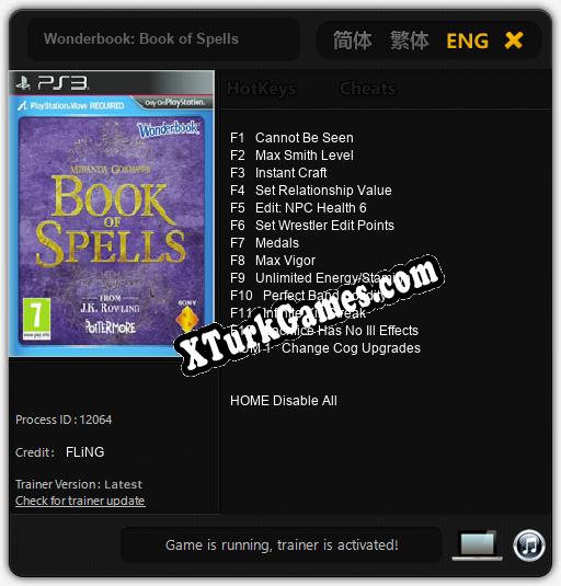 Wonderbook: Book of Spells: Cheats, Trainer +13 [FLiNG]