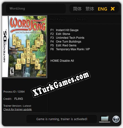 WordJong: Trainer’ı (V1.0.40)