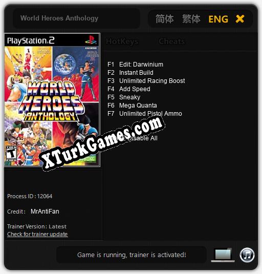 World Heroes Anthology: Cheats, Trainer +7 [MrAntiFan]