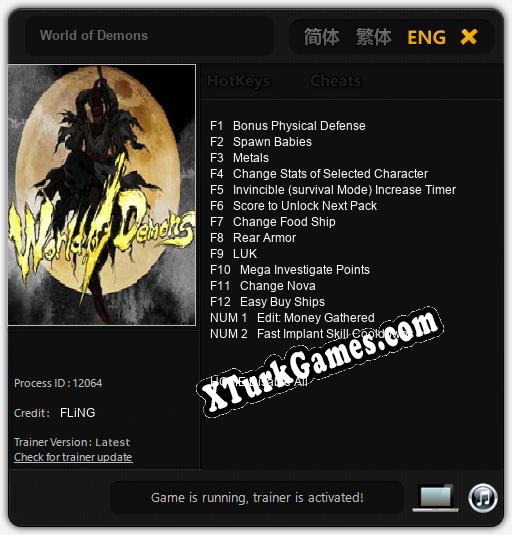 World of Demons: Cheats, Trainer +14 [FLiNG]