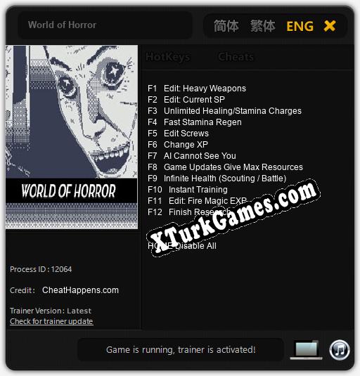 World of Horror: Trainer +12 [v1.8]