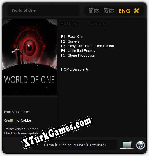 World of One: Cheats, Trainer +5 [dR.oLLe]